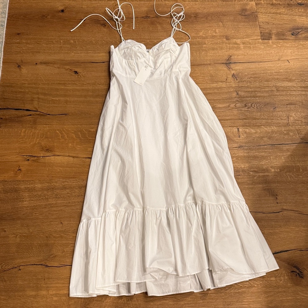 Sofie The Label – White Tie-Strap Maxi Dress size L NWT - Picture 2 of 4